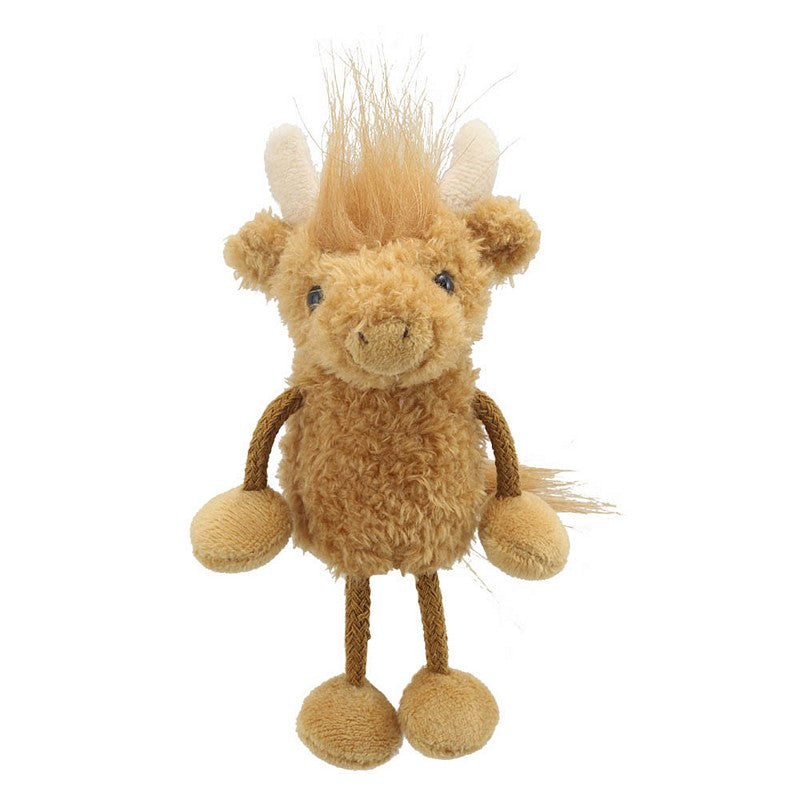 The Puppet Company Finger Puppets: Highland Cow PC002243 front