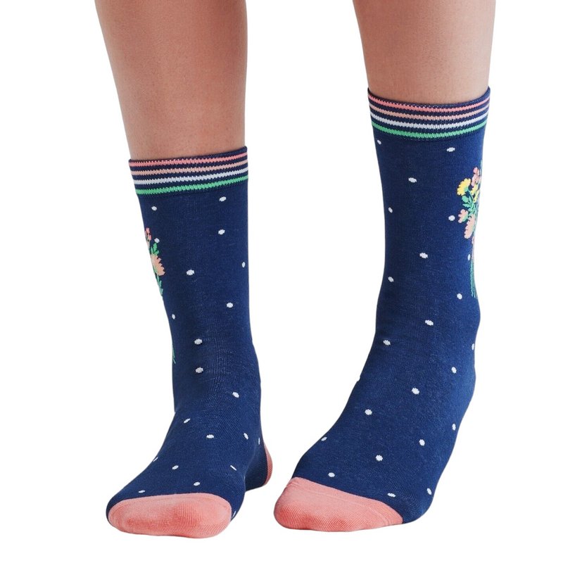 Thought Fashion Clothing Ivie You're The Best Organic Cotton Socks Indigo Blue SSW044 pair