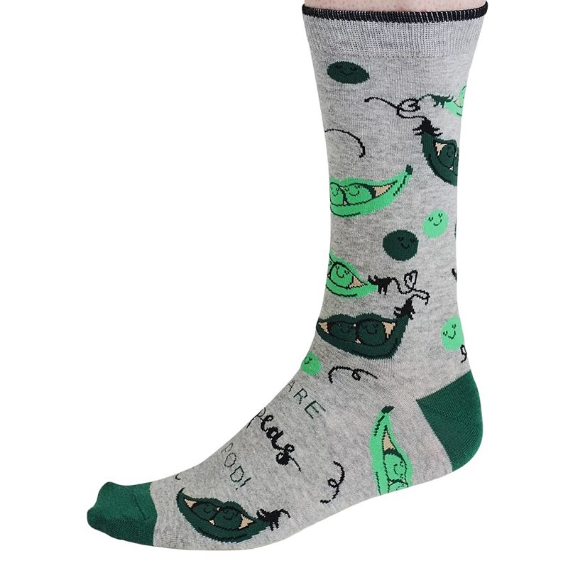 Thought Fashion Clothing Peas In A Pod Organic Cotton Socks in Gift Bag Grey Marle SBM8245 side