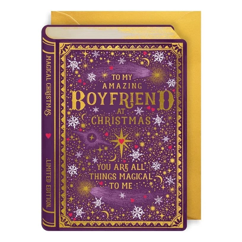 To My Amazing Boyfriend At Christmas Storybook Card RYRX04 with envelope