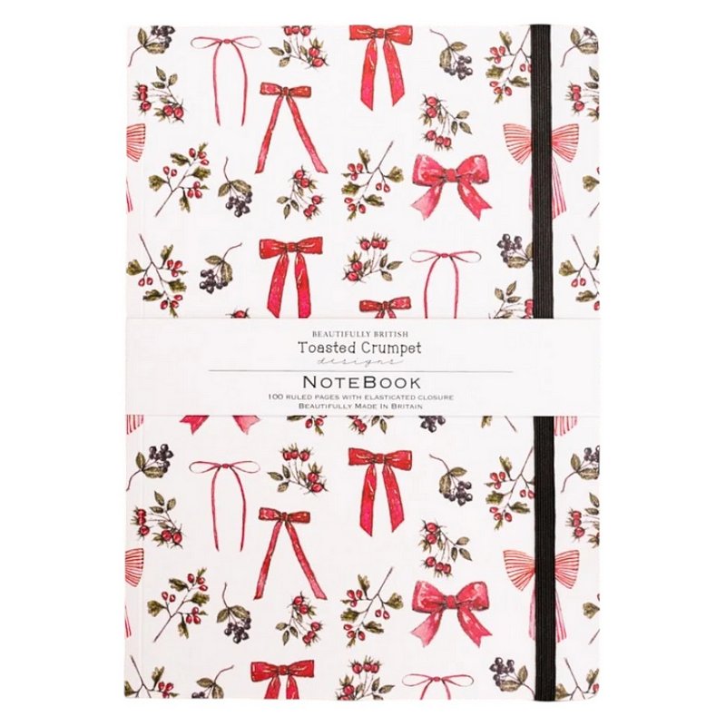 Toasted Crumpet Bow & Berries Pure A5 Lined Notebook NO82 front