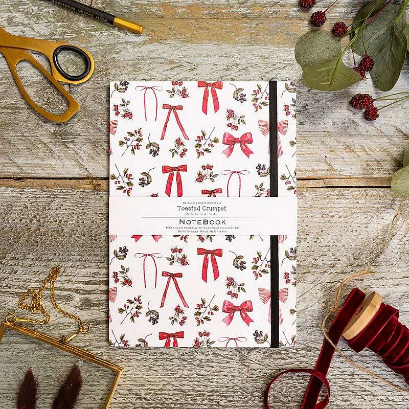 Toasted Crumpet Bow & Berries Pure A5 Lined Notebook NO82 lifestyle
