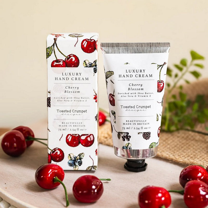 Toasted Crumpet Designs Cherry Blossom Luxury Hand Cream HC81 lifestyle