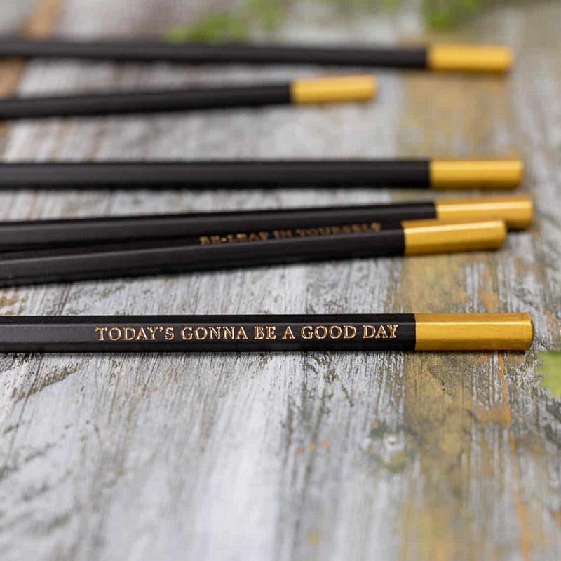 Toasted Crumpet Designs HB Pencils Set of 6 Regency Gardens PS70 pencil quote