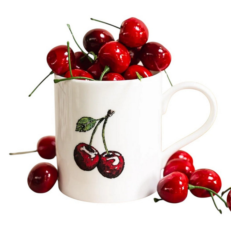 Toasted Crumpet Designs Mon Cheri Mug Gift Boxed FM47 front with extra cherries!