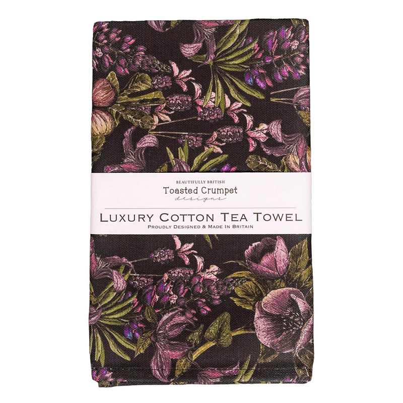 Toasted Crumpet Designs Mulberry Noir Tea Towel LTT55 main