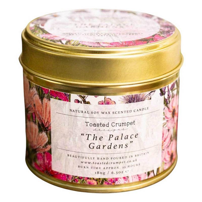 Toasted Crumpet Designs Palace Gardens Candle in Matt Gold Tin TC73 main
