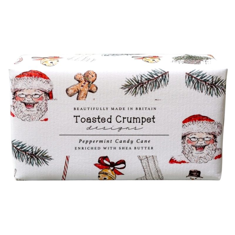 Toasted Crumpet Designs Peppermint Candy Cane Soap 190g front