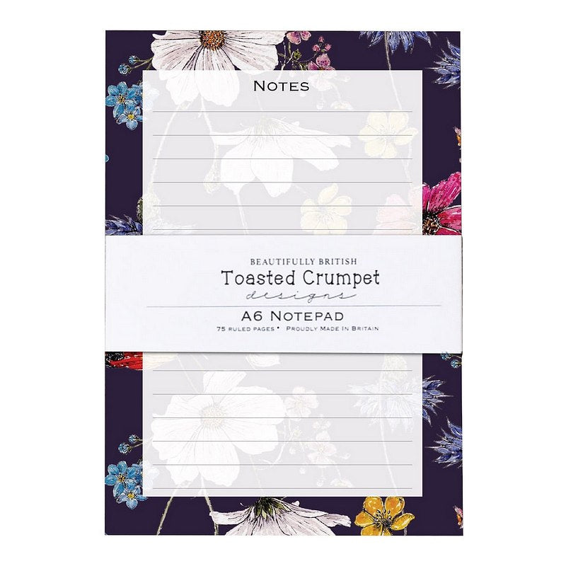 Toasted Crumpet Designs Regency Gardens A6 Jotter Notepad NPAD70 front