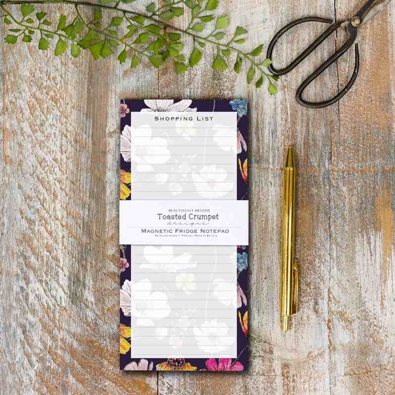 Toasted Crumpet Designs Regency Gardens Magnetic Shopping List Pad SPAD70 lifestyle