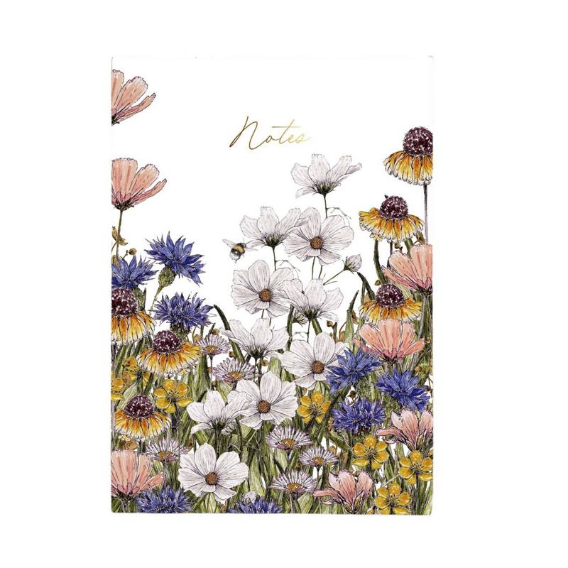 Toasted Crumpet Designs Regency Gardens Peaches & Cream Pure A5 Chunky Lined Notebook NC71 front