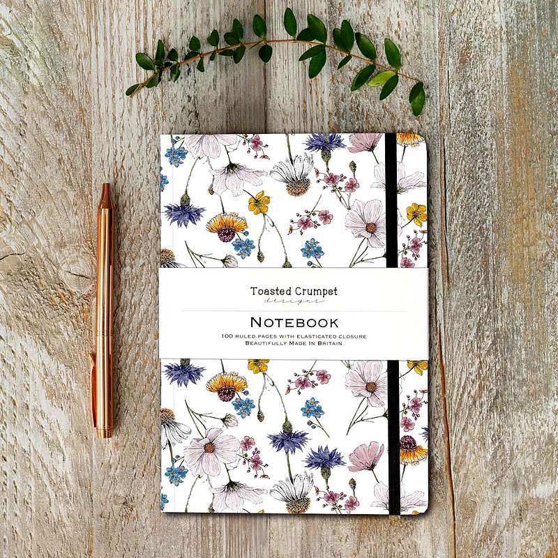 Toasted Crumpet Designs Regency Gardens Pure A5 Lined Notebook NO71 lifestyle