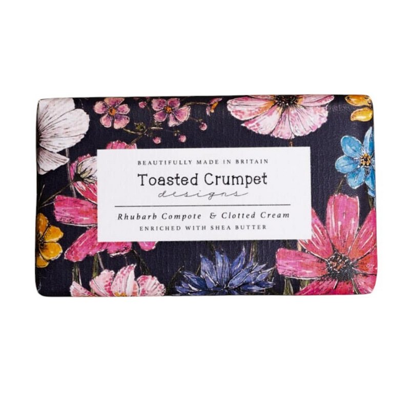 Toasted Crumpet Designs Rhubarb & Clotted Cream Soap 190g SO59 front