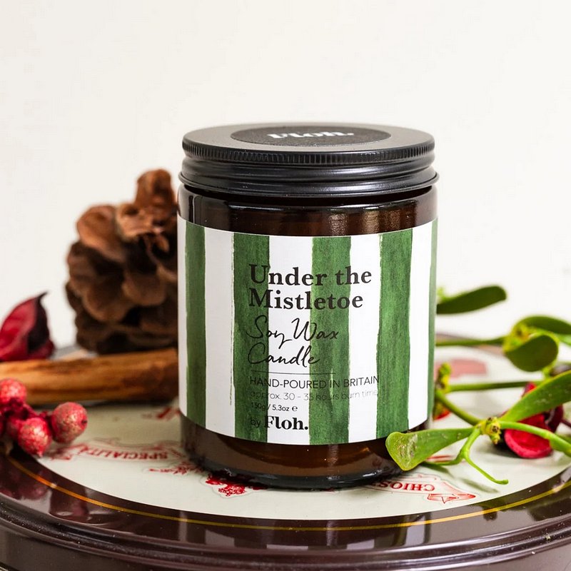 Toasted Crumpet Designs Under The Mistletoe Apothecary Candle in Glass Jar lifestyle