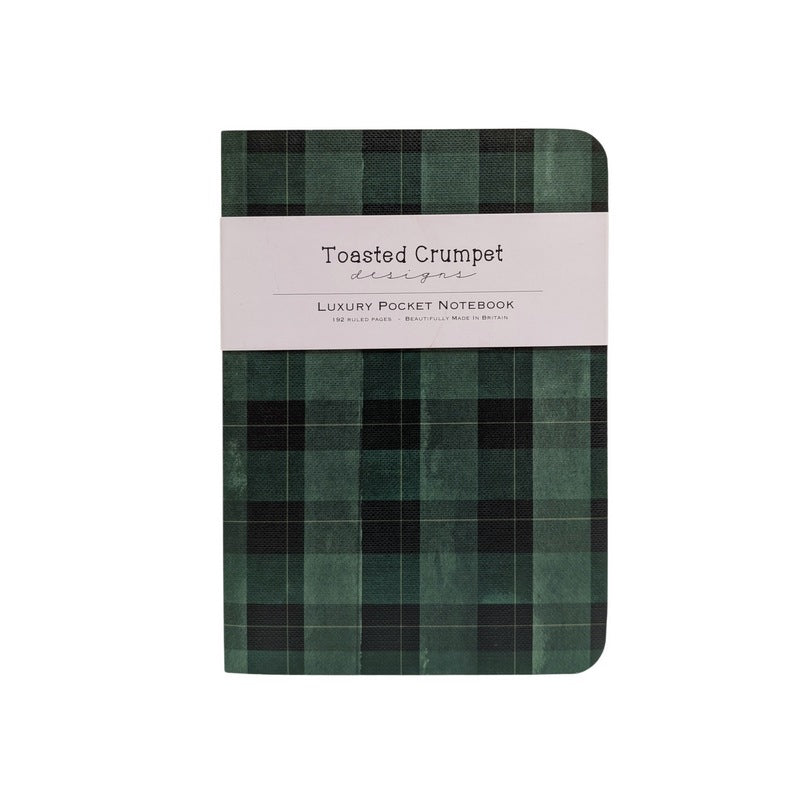 Toasted Crumpet Highland Moss Tartan A6 Lined Notepad NP122 front