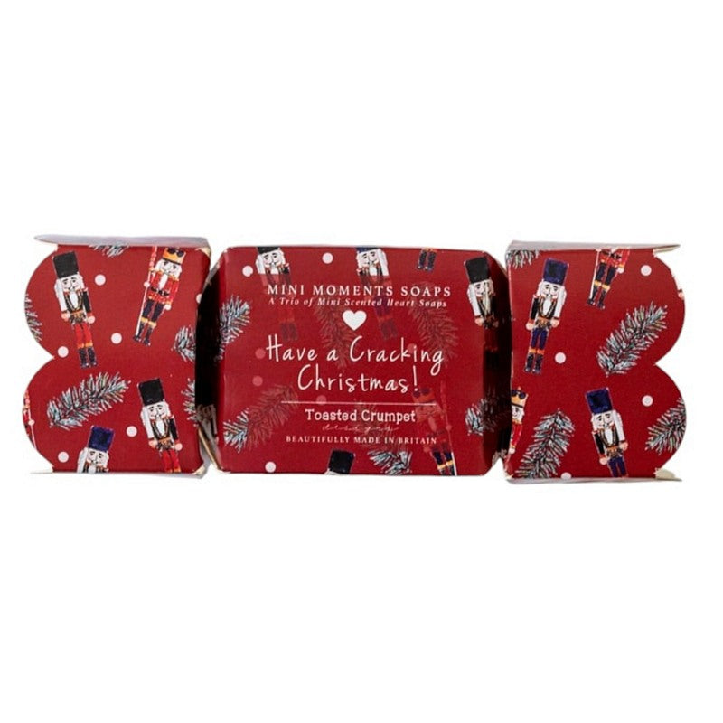 Toasted Crumpet Designs Mini Moments Boxed Trio of Heart Soaps - Nutcracker MS59 front
