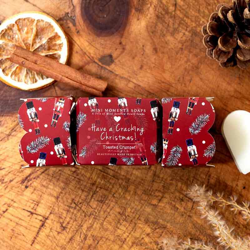 Toasted Crumpet Designs Mini Moments Boxed Trio of Heart Soaps - Nutcracker MS59 lifestyle