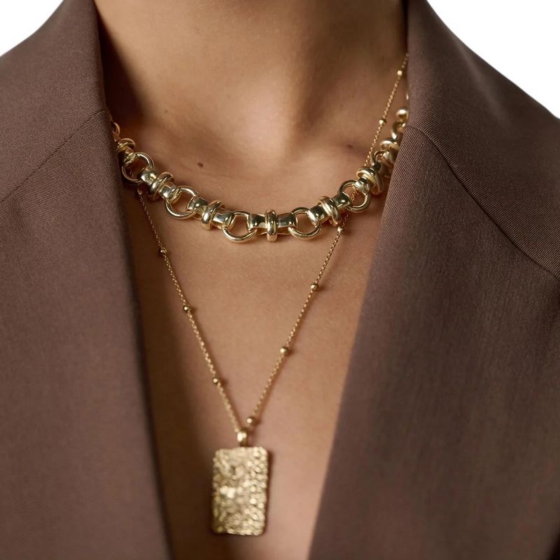 Tutti & Co Connect Necklace Gold NE756G model 1