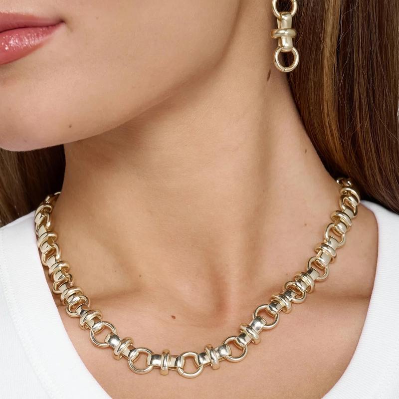 Tutti & Co Connect Necklace Gold NE756G model 2