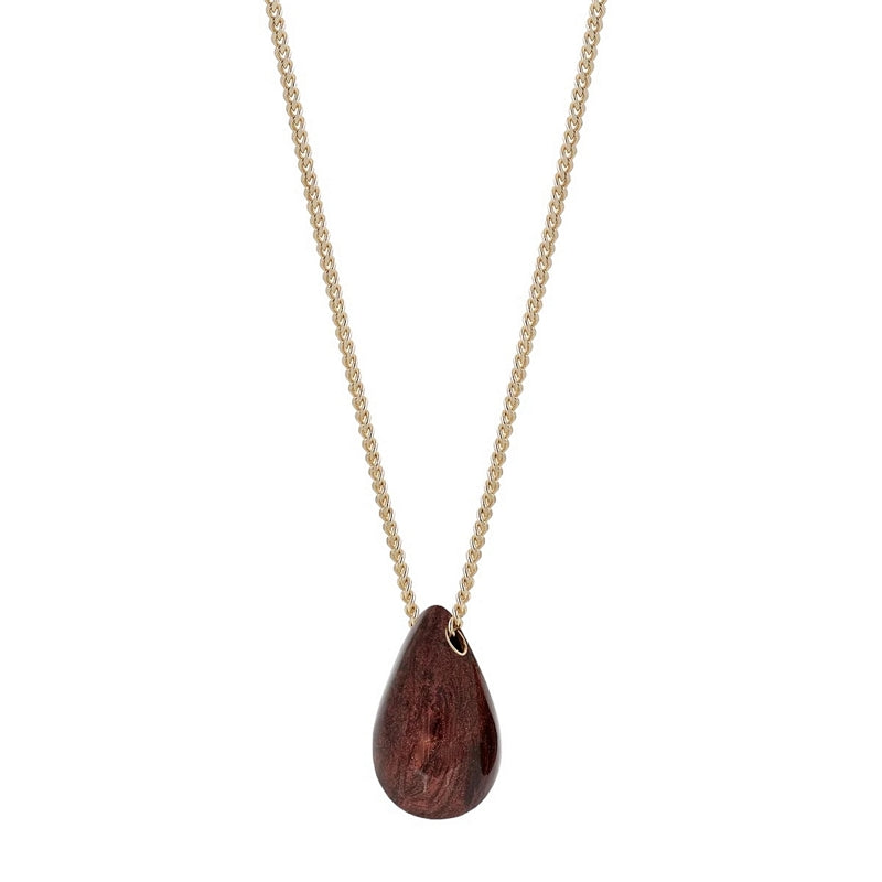Tutti & Co Hush Necklace Brown Shimmer Enamel Gold NE734G main