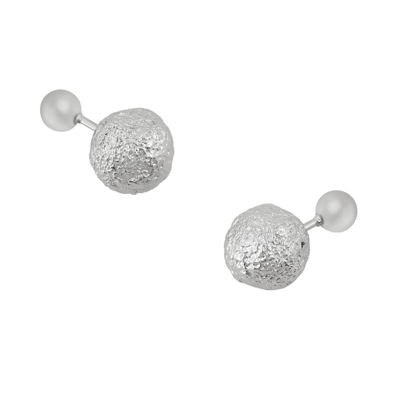 Tutti & Co Jewellery Align Earrings Silver EA754S front