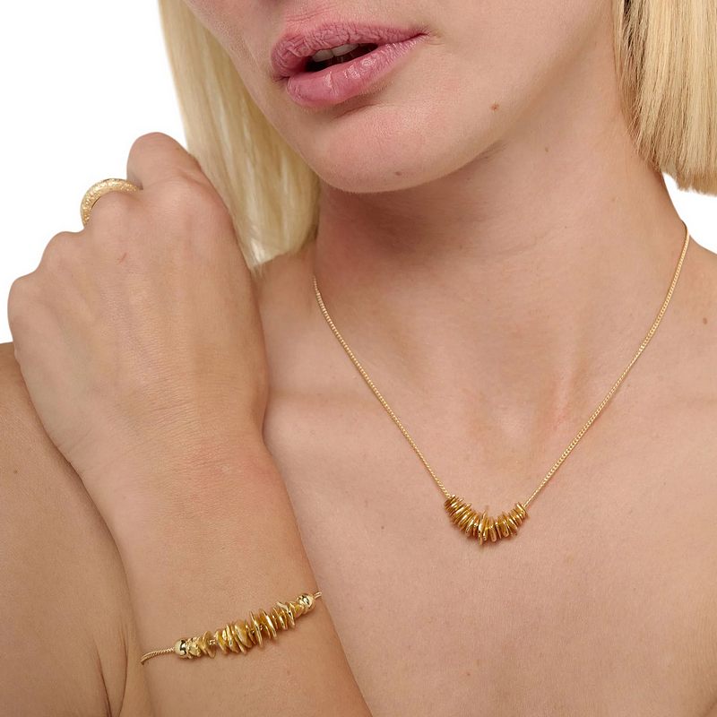 Tutti & Co Jewellery Cairn Necklace Gold NE807G model