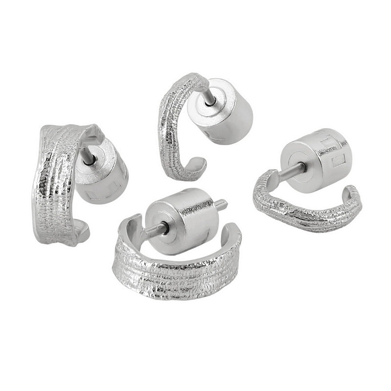 Tutti & Co Jewellery Contour Earring Set Silver EA740S main