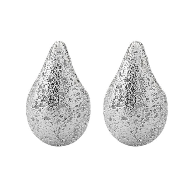 Tutti & Co Jewellery Dome Large Earrings Silver EA702S front