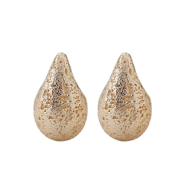 Tutti & Co Jewellery Dome Small Earrings Gold EA703G front