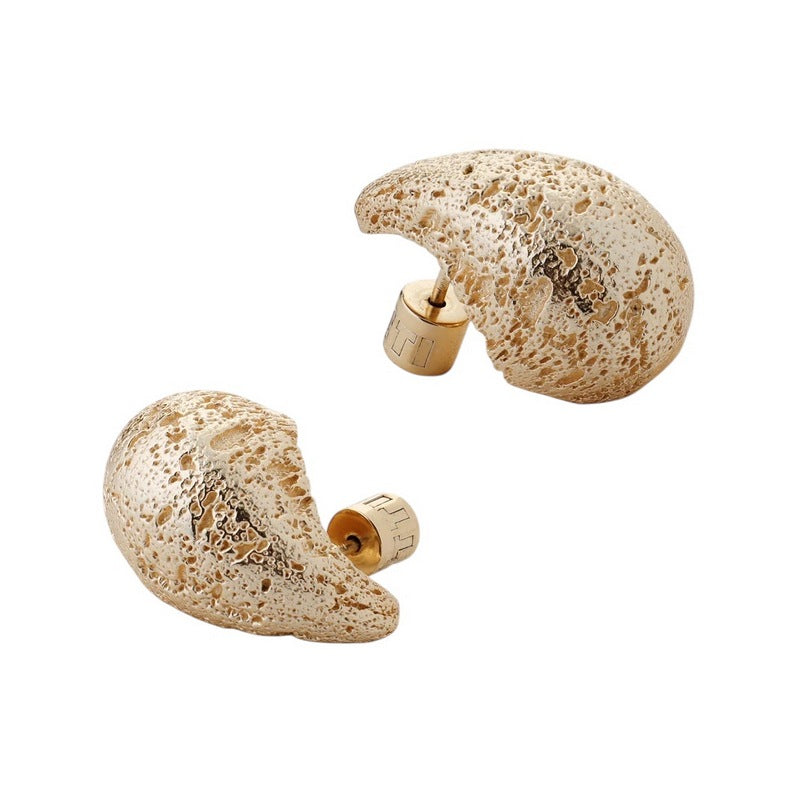 Tutti & Co Jewellery Dome Small Earrings Gold EA703G side