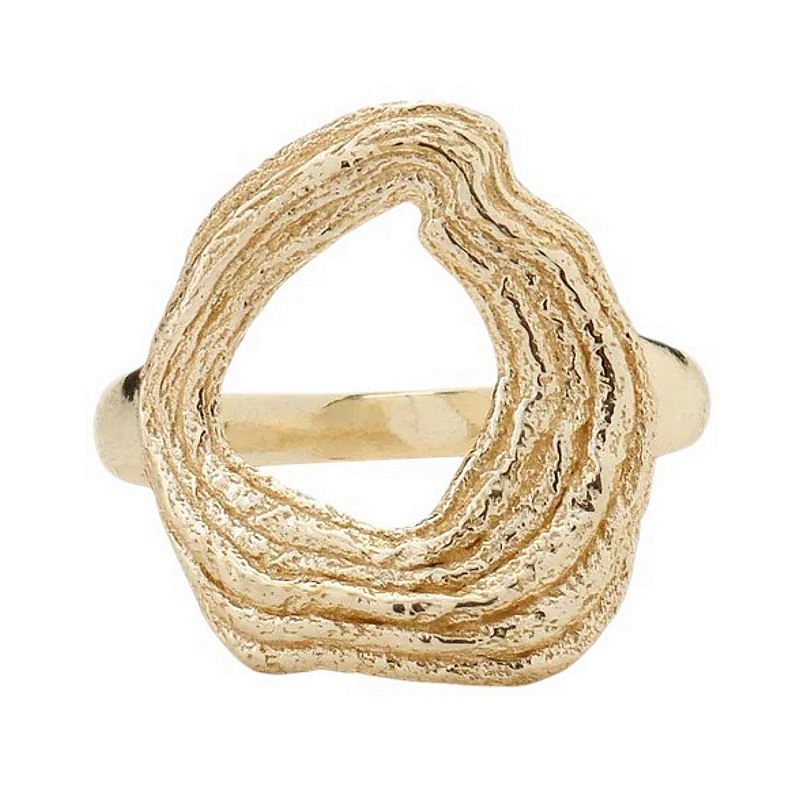 Tutti & Co Jewellery Drift Ring Gold RN339G front