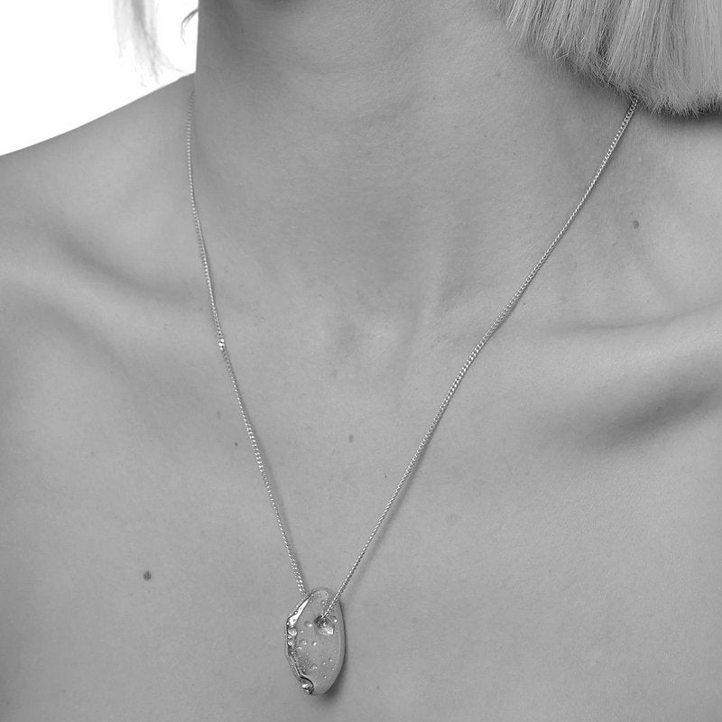 Tutti & Co Jewellery Fossil Necklace Silver NE798S model