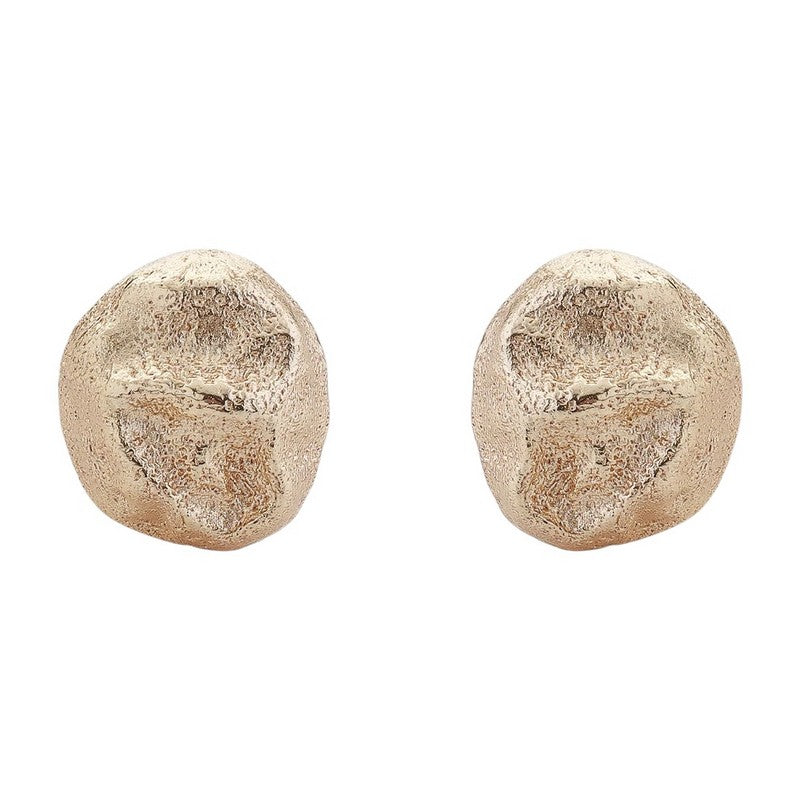 Tutti & Co Jewellery Halo Small Earrings Gold EA718G front