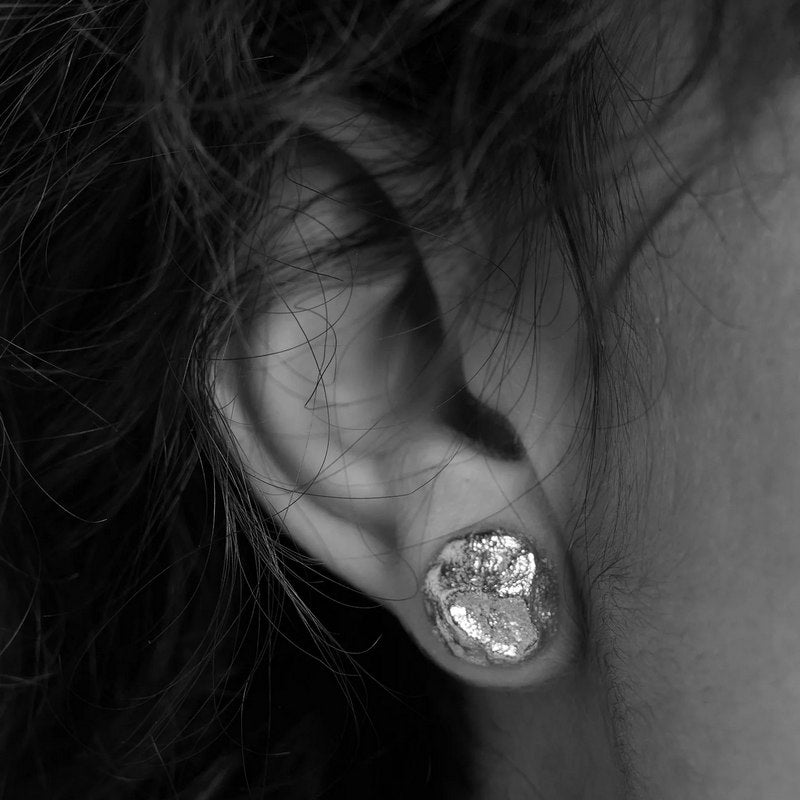 Tutti & Co Jewellery Halo Small Earrings Silver EA718S on model