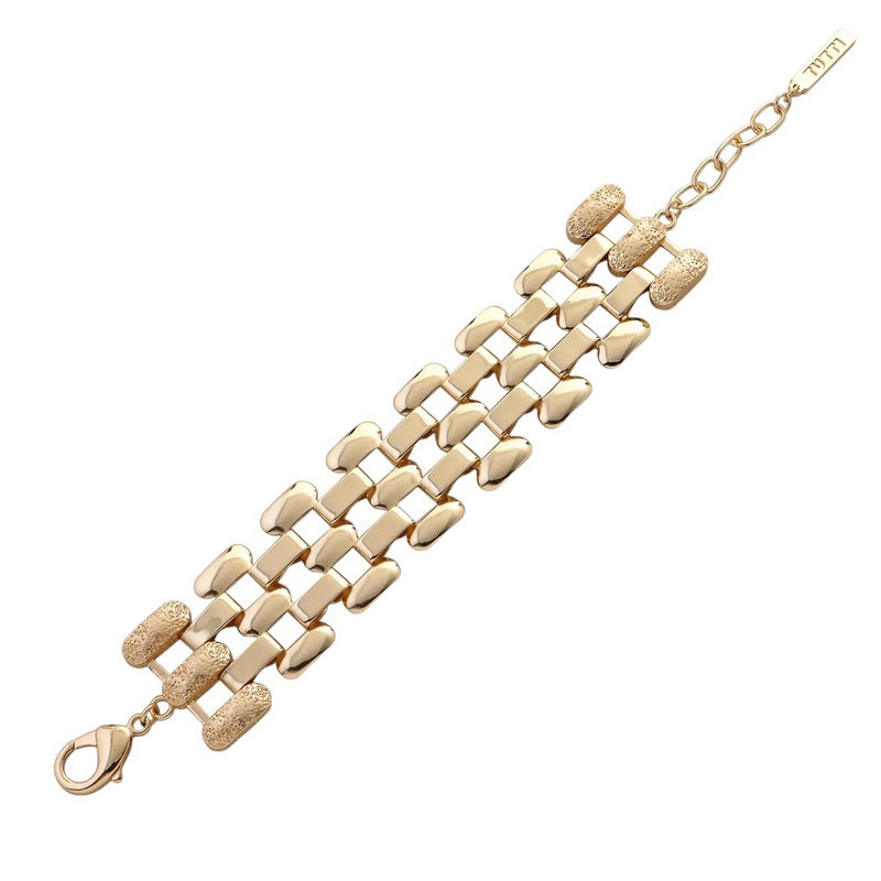 Tutti & Co Jewellery Linear Bracelet Gold BR710G main