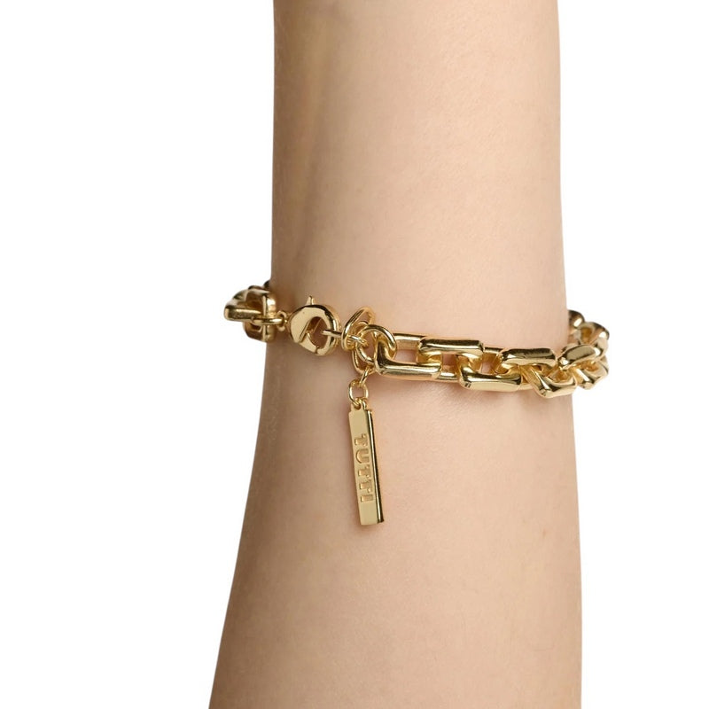 Tutti & Co Jewellery Link Bracelet Gold BR713G on arm