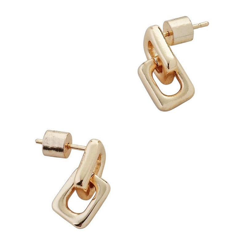 Tutti & Co Jewellery Link Earrings Gold EA723G side