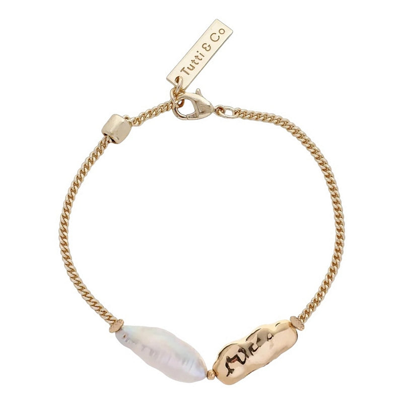 Tutti & Co Jewellery Lustre Bracelet Gold BR686G main