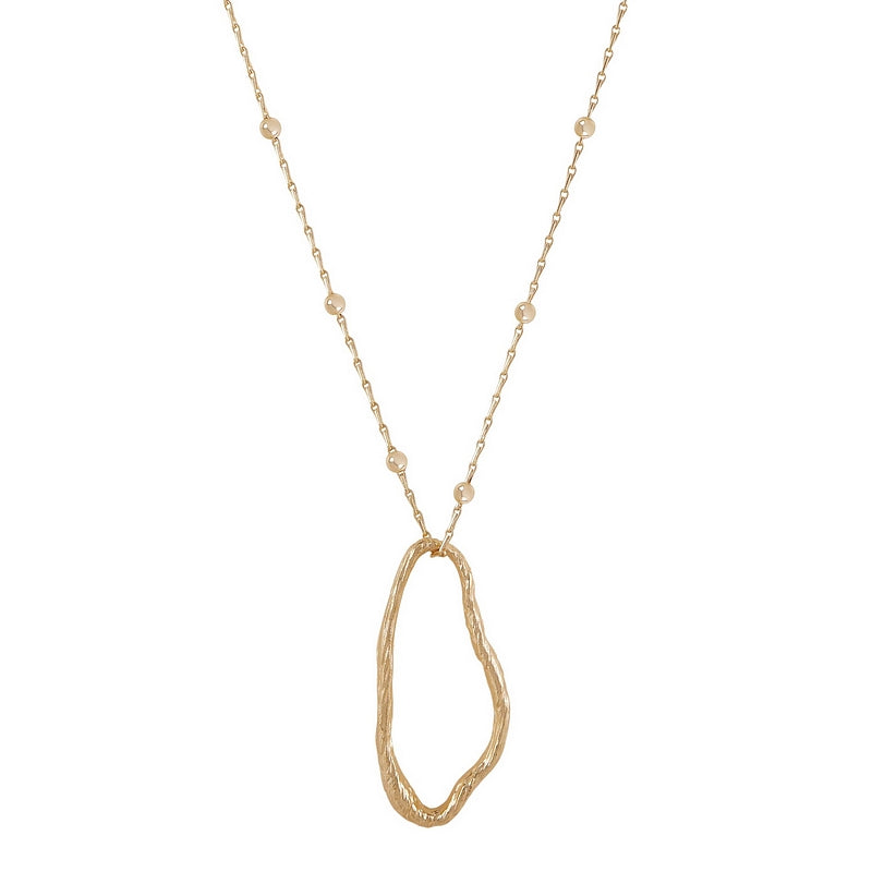 Tutti & Co Jewellery Mira Necklace Gold NE805G front