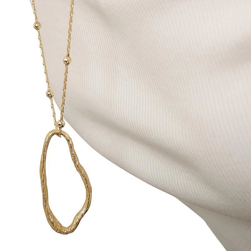 Tutti & Co Jewellery Mira Necklace Gold NE805G model