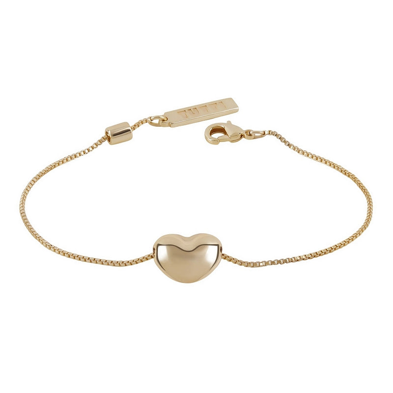 Tutti & Co Jewellery Promise Bracelet Gold BR740G front