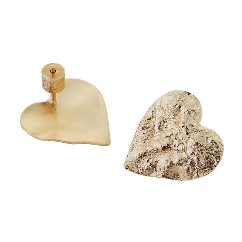 Tutti & Co Jewellery Revere Large Earrings Gold EA710G rear and front