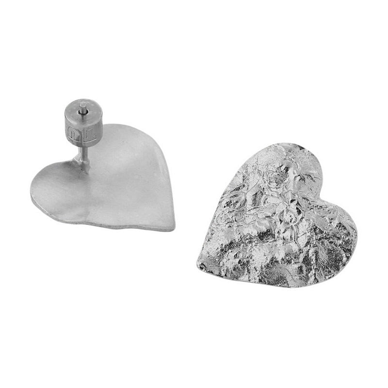 Tutti & Co Jewellery Revere Large Earrings Silver EA710S rear and front