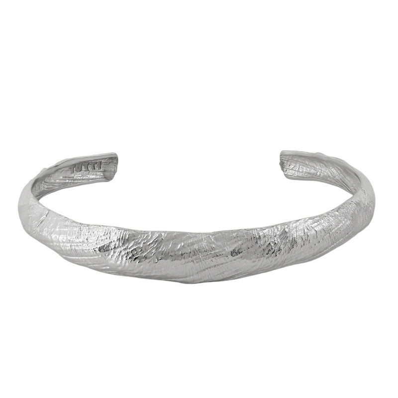 Tutti & Co Jewellery Ria Bangle Silver BR738S front