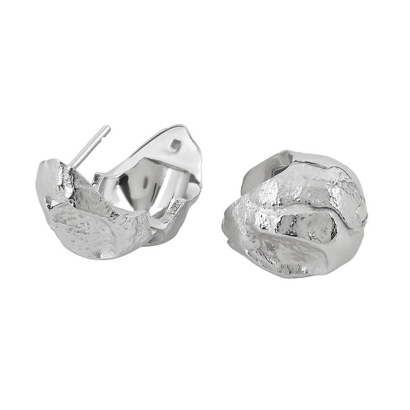 Tutti & Co Jewellery Silt Earrings Silver EA735S side