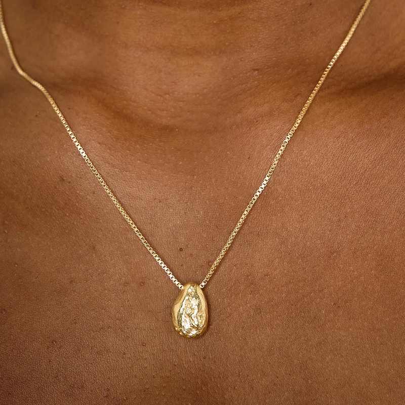 Tutti & Co Jewellery Stone Necklace Gold NE810G model