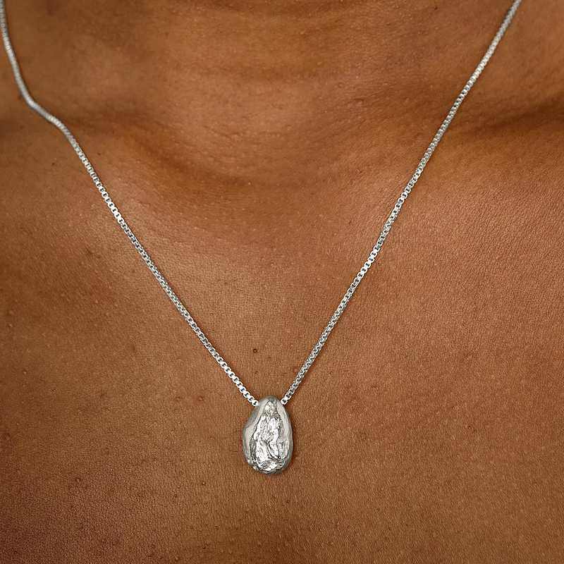 Tutti & Co Jewellery Stone Necklace Silver NE810S model