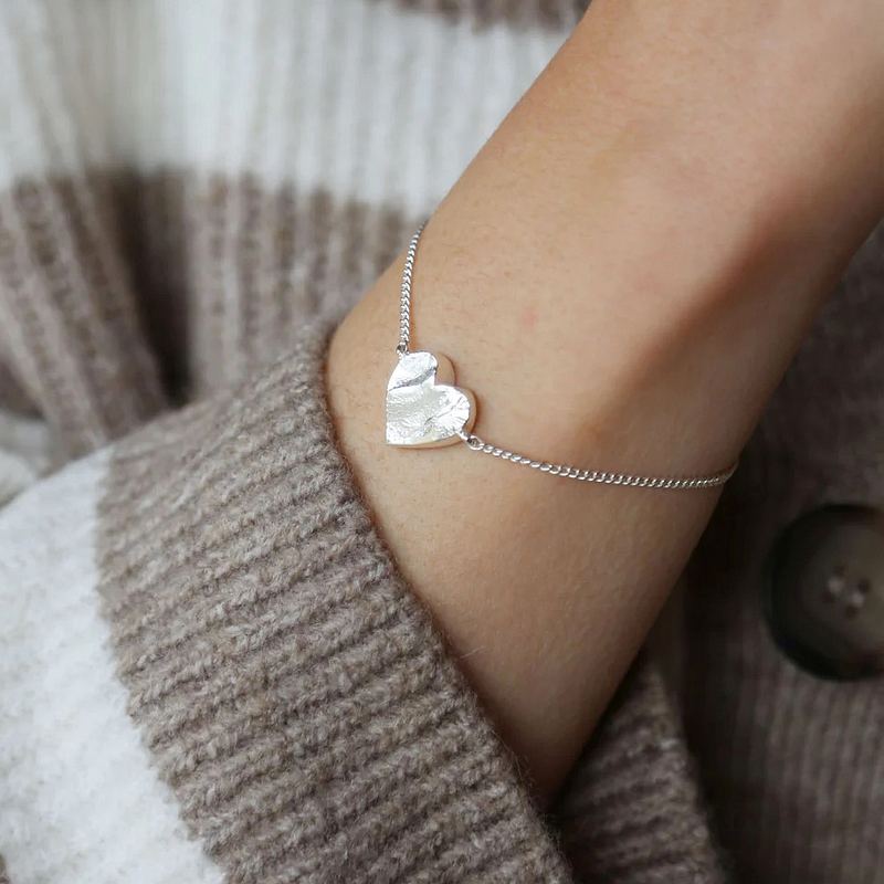 Tutti & Co Jewellery Sweetheart Bracelet in Silver BR582S on model