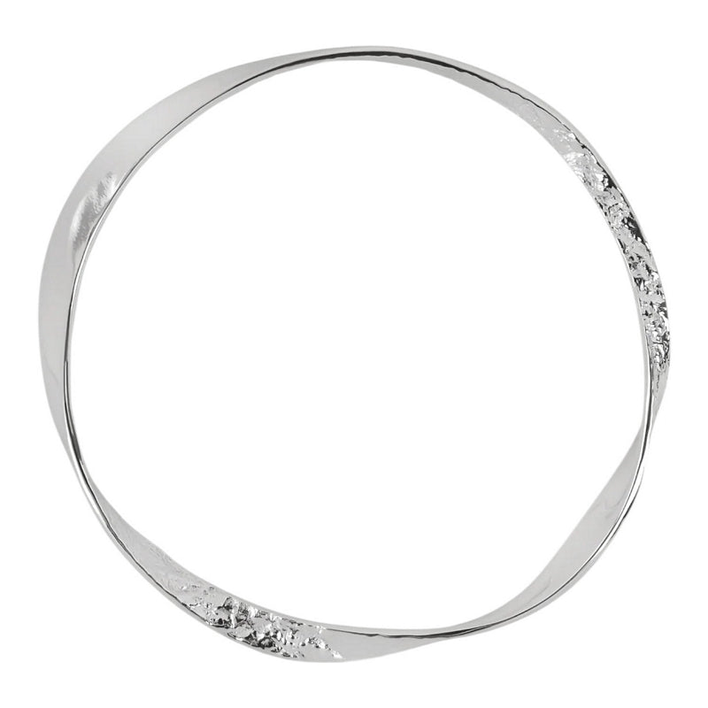 Tutti & Co Jewellery Texture Coastal Bangle Silver BR530S main