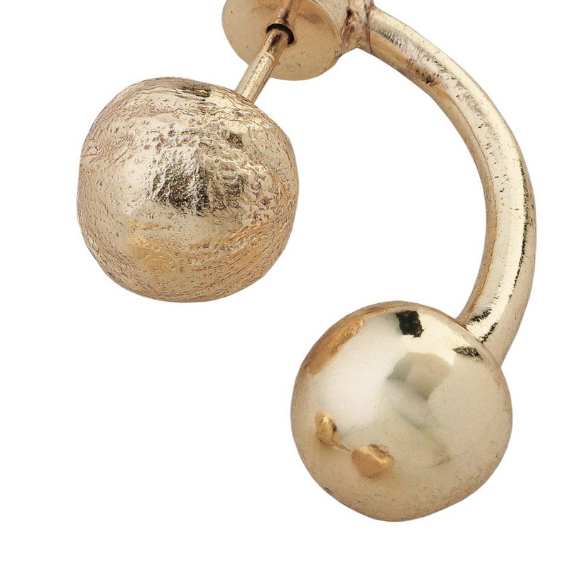 Tutti & Co Jewellery Tideform Earrings Gold EA722G detail